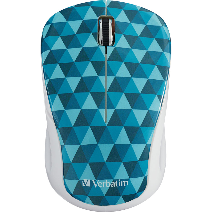 Verbatim Wireless Notebook Multi-Trac Blue LED Mouse - Diamond Pattern Blue