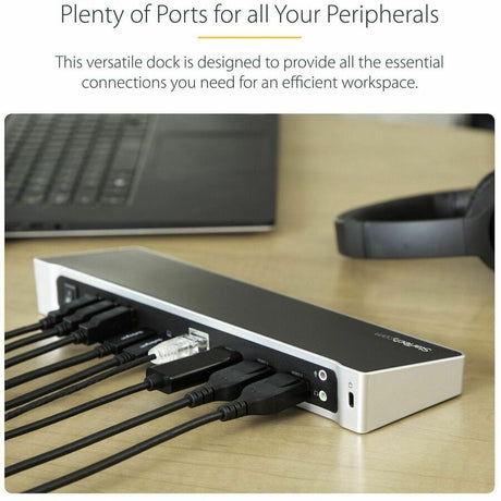 StarTech.com USB C Dock - Compatible with Windows / macOS - Supports Triple 4K Ultra HD Monitors - 60W Power Delivery - Power and Charge Laptop and Peripherals - DK30CH2DPPD