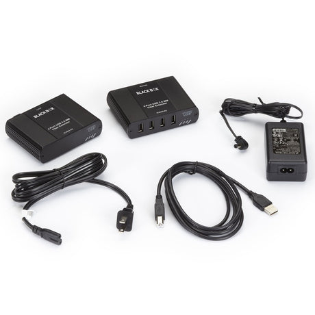 Black Box USB 2.0 Extender - Multimode Fiber, 4-Port