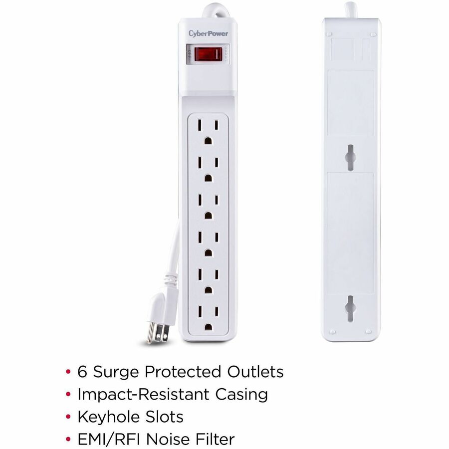6FT CSB606W SURGE PROTECTOR CRD
