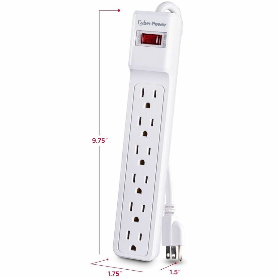 6FT CSB606W SURGE PROTECTOR CRD