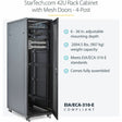 StarTech.com 4-Post 42U Server Rack Cabinet, 19" Data Rack Cabinet for Computer / IT Equipment mount, Rack Server Cabinet with Casters