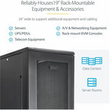 StarTech.com 4-Post 42U Server Rack Cabinet, 19" Data Rack Cabinet for Computer / IT Equipment mount, Rack Server Cabinet with Casters