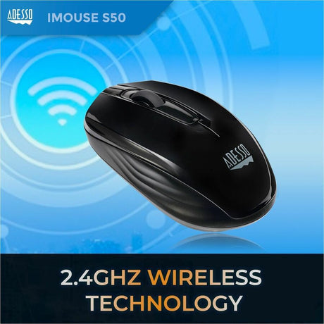 WRLS OPTICAL WHEEL MOUSE BLK
