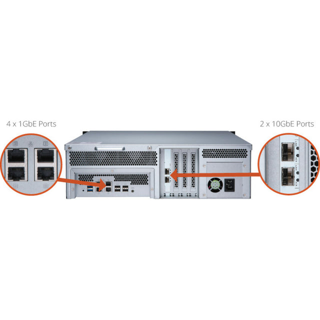 QNAP High-performance Quad-core NAS with Dual 10GbE SFP+ Ports