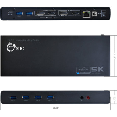 SIIG USB 3.0 4K Dual Video Docking Station