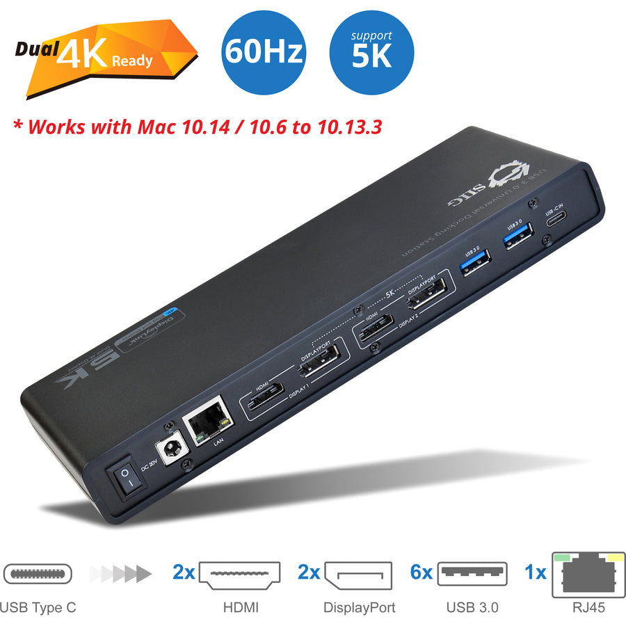 JU-DK0411-S1 USB-C USB 3.0 4K
