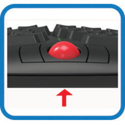 Adesso Tru-Form Media 3150 - 2.4 GHz Wireless Ergo Trackball Keyboard