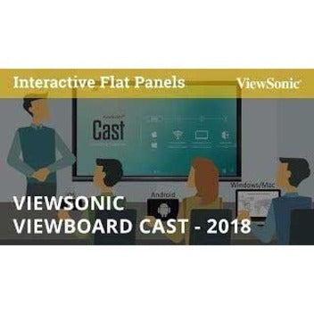ViewSonic ViewBoard IFP5550-E4 - 4K Interactive Display with WiFi Adapter and Slim Trolley Cart - 350 cd/m2 - 55"