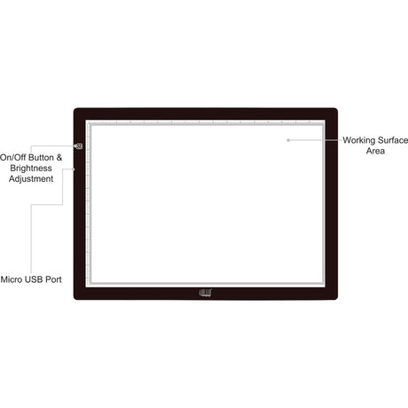 Adesso CyberPad P2- 12" x 17" LED Light Tracing Pad