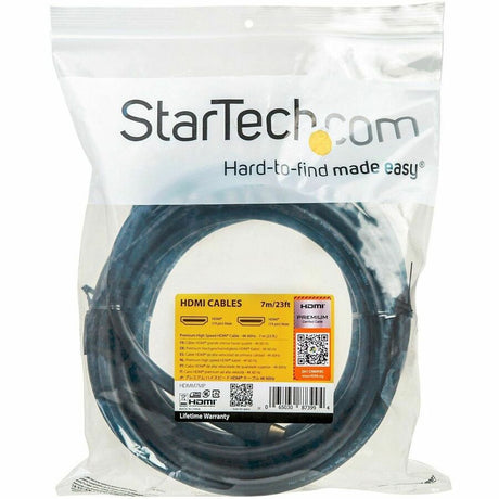 StarTech.com 23ft (7m) Premium Certified HDMI 2.0 Cable with Ethernet, High Speed Ultra HD 4K 60Hz HDMI Cable HDR10, UHD HDMI Monitor Cord