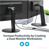 StarTech.com Thunderbolt 3 to Dual HDMI 2.0 Adapter - 4K 60Hz Dual Monitor TB3 HDMI Video Adapter - Thunderbolt 3 Certified -Mac & Windows