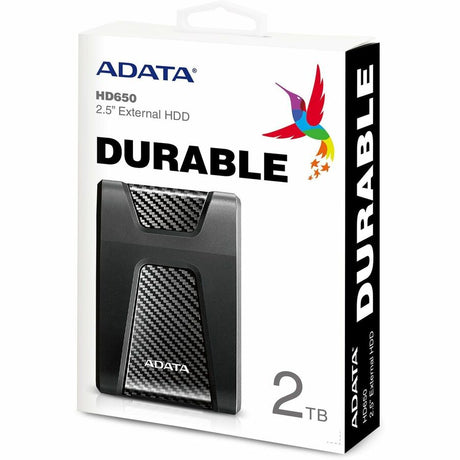 Adata HD650 2 TB Hard Drive - External - Black