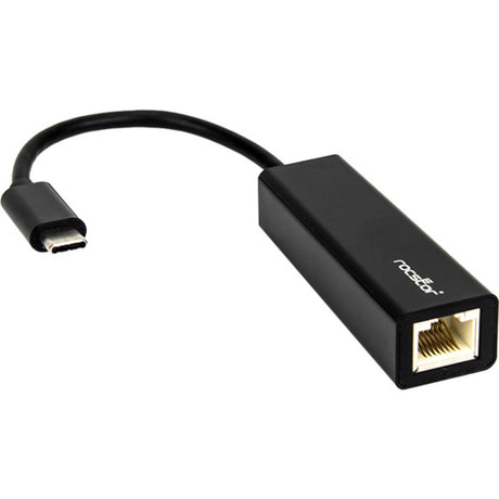 Rocstor Premium USB-C to Gigabit Network Adapter - USB Type-C to Gigabit Ethernet 10/100/1000 Adapter - Supports PXE Boot, Wake-On-Lan - Compatible with Mac & PC - Plug & Play (No Drivers Needed) - Black - USB 3.1 - 1 Port(s) - 1 - Twisted Pair WITH NATIV