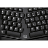 Adesso 2.4GHz Wireless Ergonomic Touchpad Keyboard