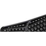 Adesso 2.4GHz Wireless Ergonomic Touchpad Keyboard