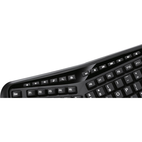 Adesso 2.4GHz Wireless Ergonomic Touchpad Keyboard