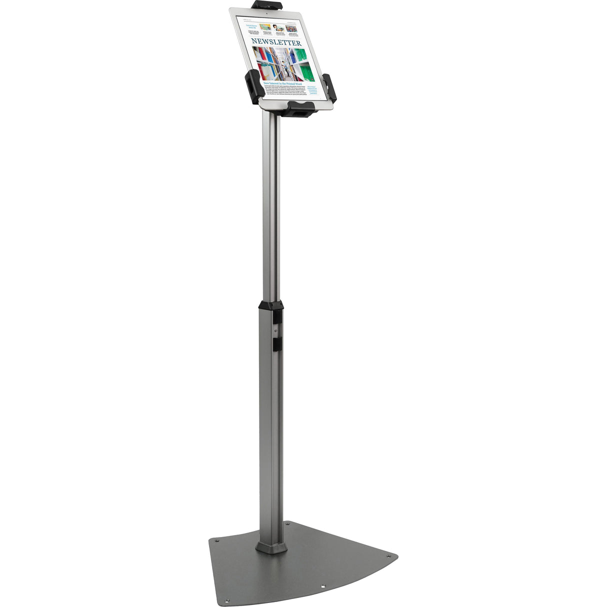 Kantek Adjustable Floor-Mount Tablet Kiosk Stand with Security Locking System