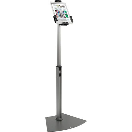 Kantek Adjustable Floor-Mount Tablet Kiosk Stand with Security Locking System