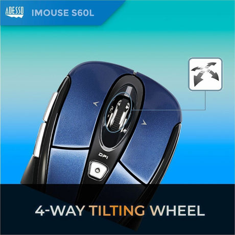 Adesso iMouse S60L - 2.4 GHz Wireless Programmable Nano Mouse