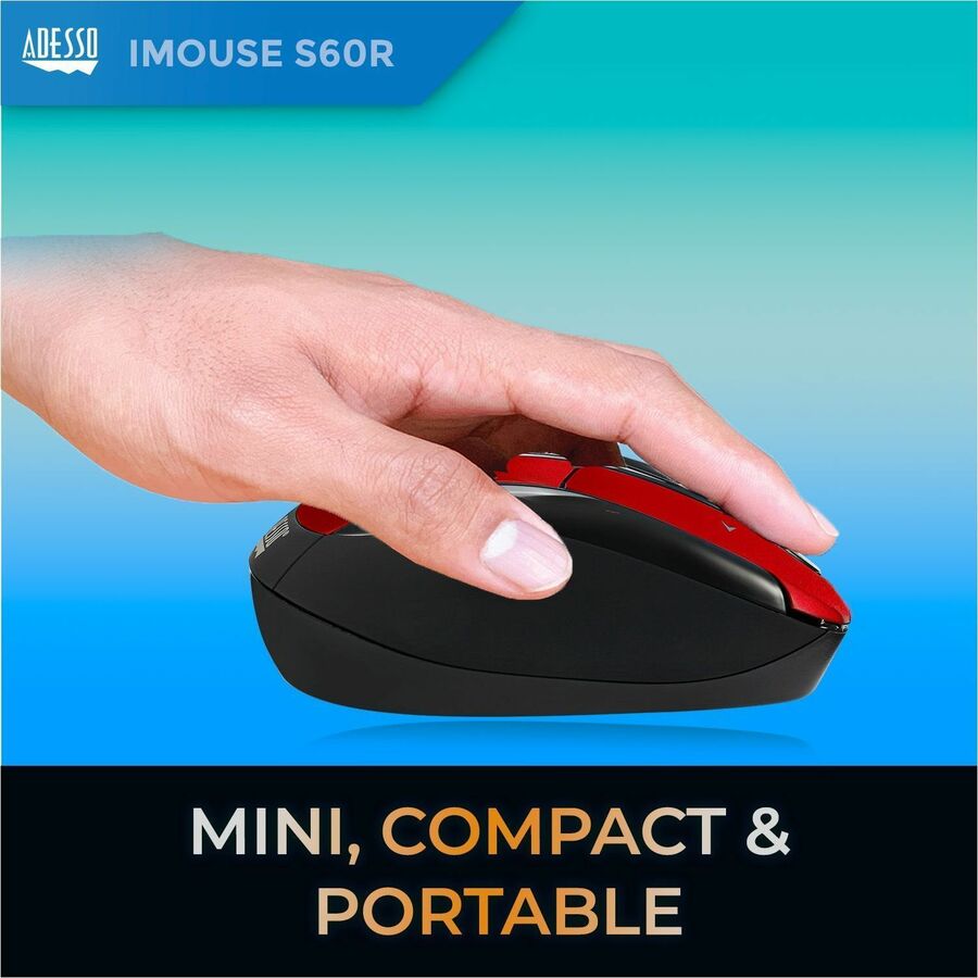 Adesso iMouse S60R - 2.4 GHz Wireless Programmable Nano Mouse