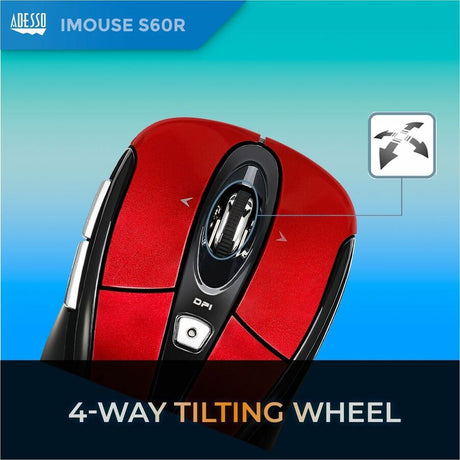 Adesso iMouse S60R - 2.4 GHz Wireless Programmable Nano Mouse