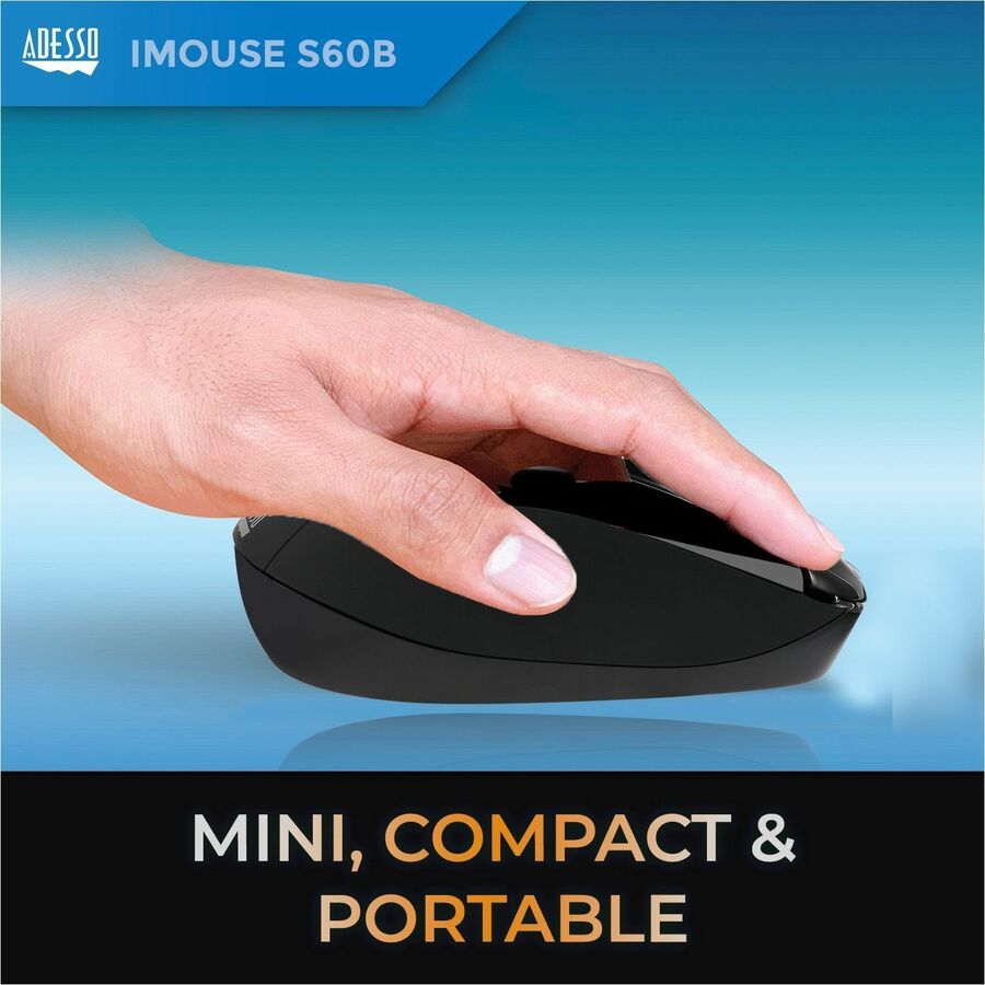 Adesso iMouse S60B 2.4 GHz Wireless Programmable Nano Mouse