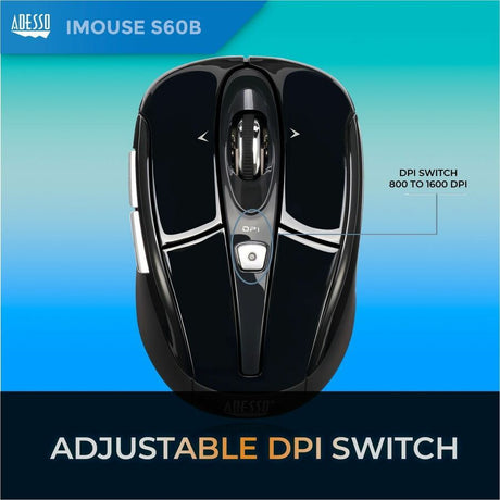 Adesso iMouse S60B 2.4 GHz Wireless Programmable Nano Mouse