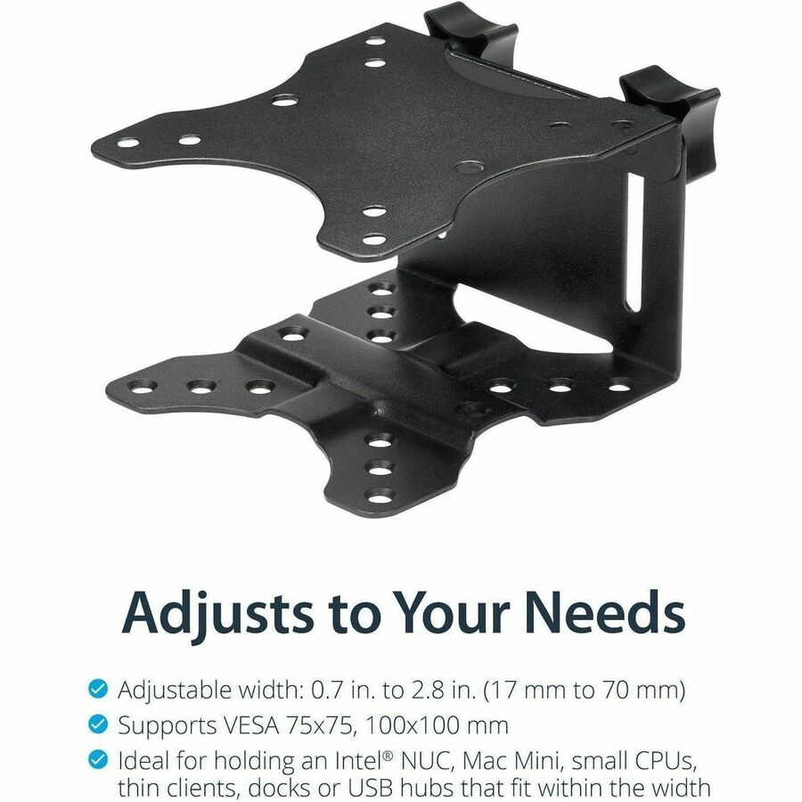 StarTech.com Thin Client Mount - VESA Mounting Bracket - Under Desk Computer Mount - Thin Client PC Monitor Mount