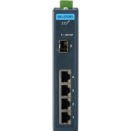 Advantech 4 GE + 1 SFP Ind. Unmanaged Switch W/T