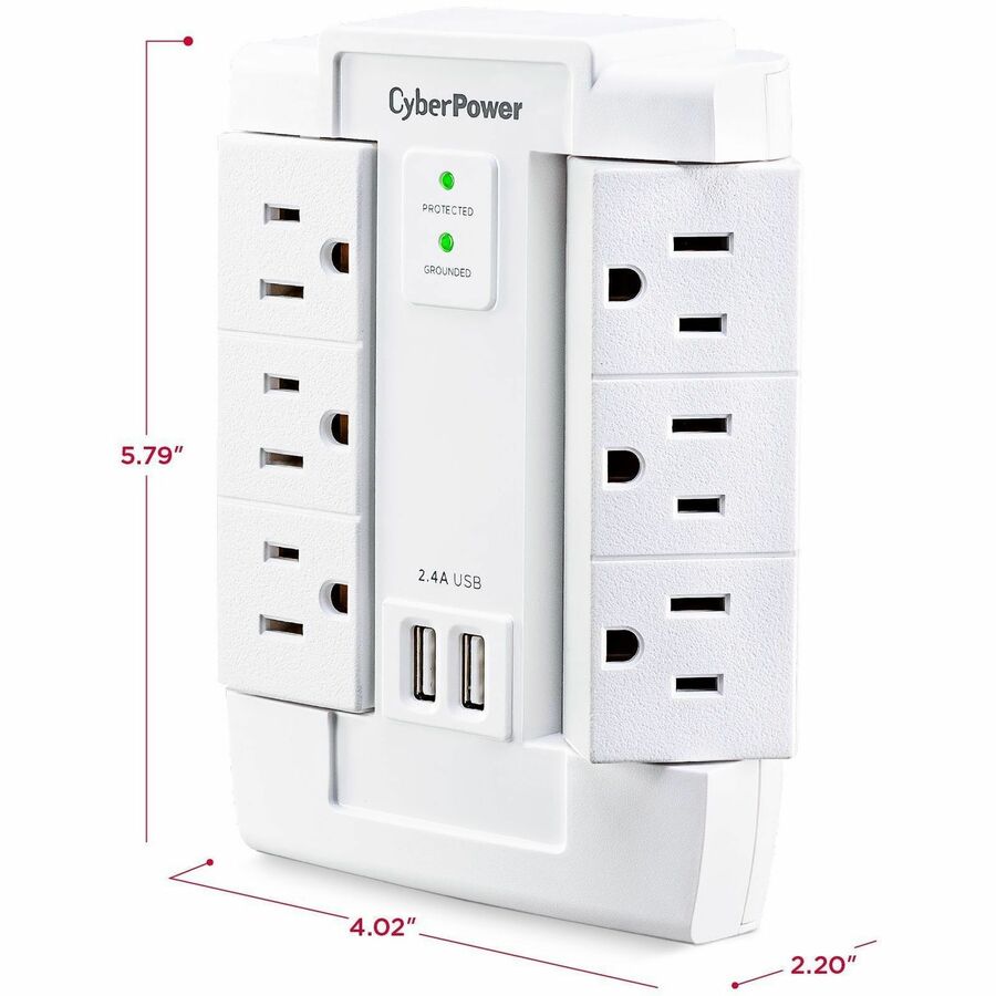 CyberPower CSP600WSURC2 Professional 6 - Outlet Surge with 1200 J