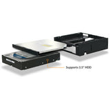 Icy Dock FLEX-FIT Duo MB343SPO Drive Bay Adapter for 5.25" Internal - Black