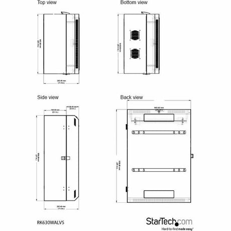 StarTech.com 6U Vertical Server Cabinet - Wallmount Network Cabinet - 30 in. depth