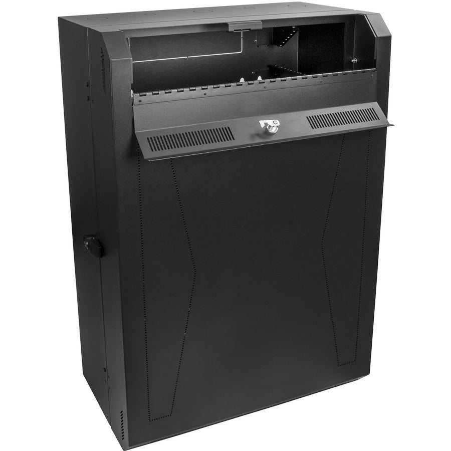 StarTech.com 8U 19" Vertical Wall Mount Server Rack Cabinet Enclosure - Low Profile (15") - 30" Deep Locking w/2U for Network IT Equipment