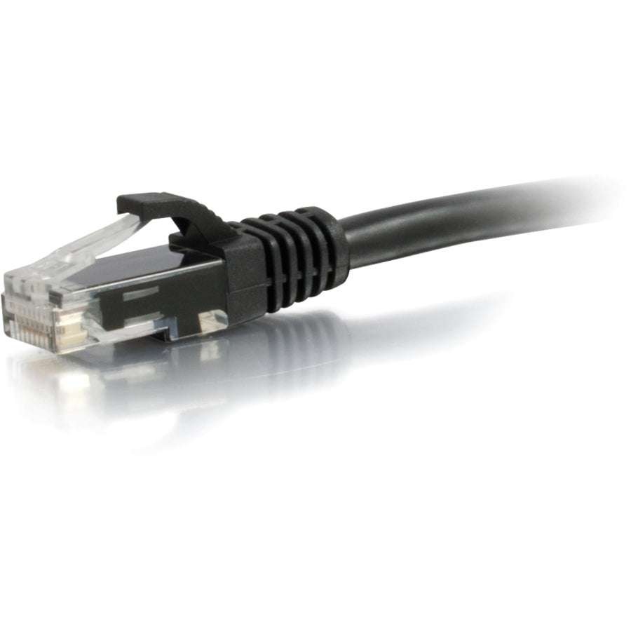 1FT CAT5E BLACK MOLDED SNAGLESS