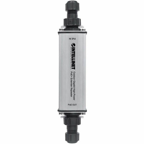 Intellinet Network Solutions Outdoor Gigabit High-Power PoE+ Extender Repeater, Extends Range Beyond the 328 ft (100 m) Limit, Metal Housing, IP65