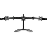 StarTech.com Triple Monitor Stand, Crossbar, Steel & Aluminum, For VESA Mount Monitors up to 27"(17.6lb/8kg), Monitor Stand, 3 Monitor Arm