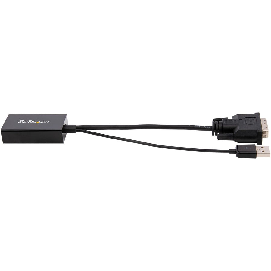 StarTech.com DVI to DisplayPort Adapter with USB Power - DVI-D to DP Video Adapter - DVI to DisplayPort Converter - 1920 x 1200