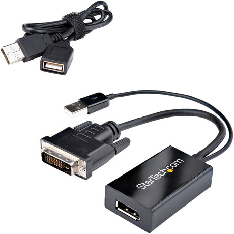 StarTech.com DVI to DisplayPort Adapter with USB Power - DVI-D to DP Video Adapter - DVI to DisplayPort Converter - 1920 x 1200