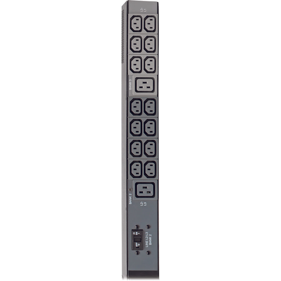 Eaton Tripp Lite Series 14.5kW 200-240V 3PH Monitored PDU - LX Interface, Gigabit, 48 Outlets, IEC-309 60A Blue Input, LCD, 1.8 m Cord, 0U 1.8 m Height, TAA