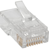 Eaton Tripp Lite Series RJ45 Modular Connector for Round Stranded UTP Conductor 4-Pair Cat5e, 100 Pack