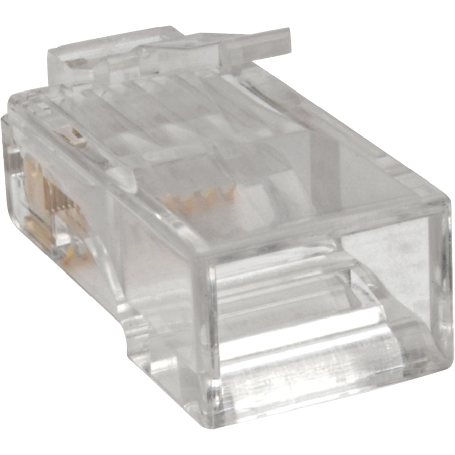 Eaton Tripp Lite Series Cat6 RJ45 Modular Plug for Round Stranded UTP Conductor 4-Pair, 100 Pack