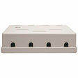 Eaton Tripp Lite Series Pre-Configured Unshielded Cat6 4-Port Surface-Mount Box, 110 IDC, RJ45, White
