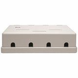 Eaton Tripp Lite Series Pre-Configured Unshielded Cat6 4-Port Surface-Mount Box, 110 IDC, RJ45, White