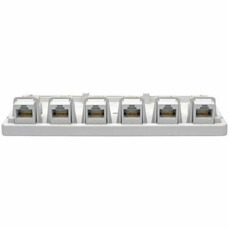 Eaton Tripp Lite Series Pre-Configured Unshielded Cat6 6-Port Surface-Mount Box, 110 IDC, RJ45, White