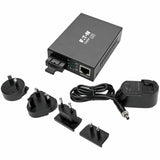 Eaton Tripp Lite Series Gigabit Multimode Fiber to Ethernet Media Converter, 10/100/1000 SC, International Power Supply, 850 nm, 550M (1804.46 ft.)