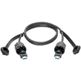 Eaton Tripp Lite Series USB 3.0 SuperSpeed A to A M/M Cable, Industrial - IP68, Shielded, 3 ft. (0.91 m), TAA