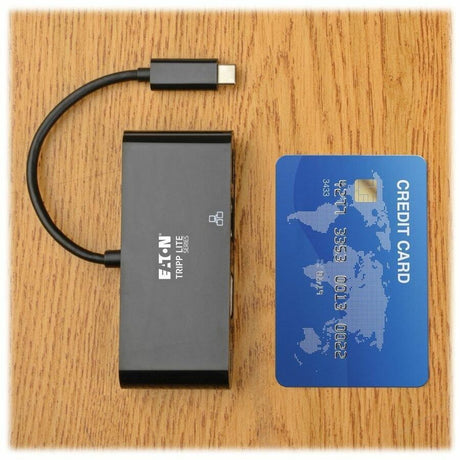 Eaton Tripp Lite Series USB-C Multiport Adapter, VGA, USB 3.x (5Gbps) Hub Port, Gigabit Ethernet and 60W PD Charging, Black