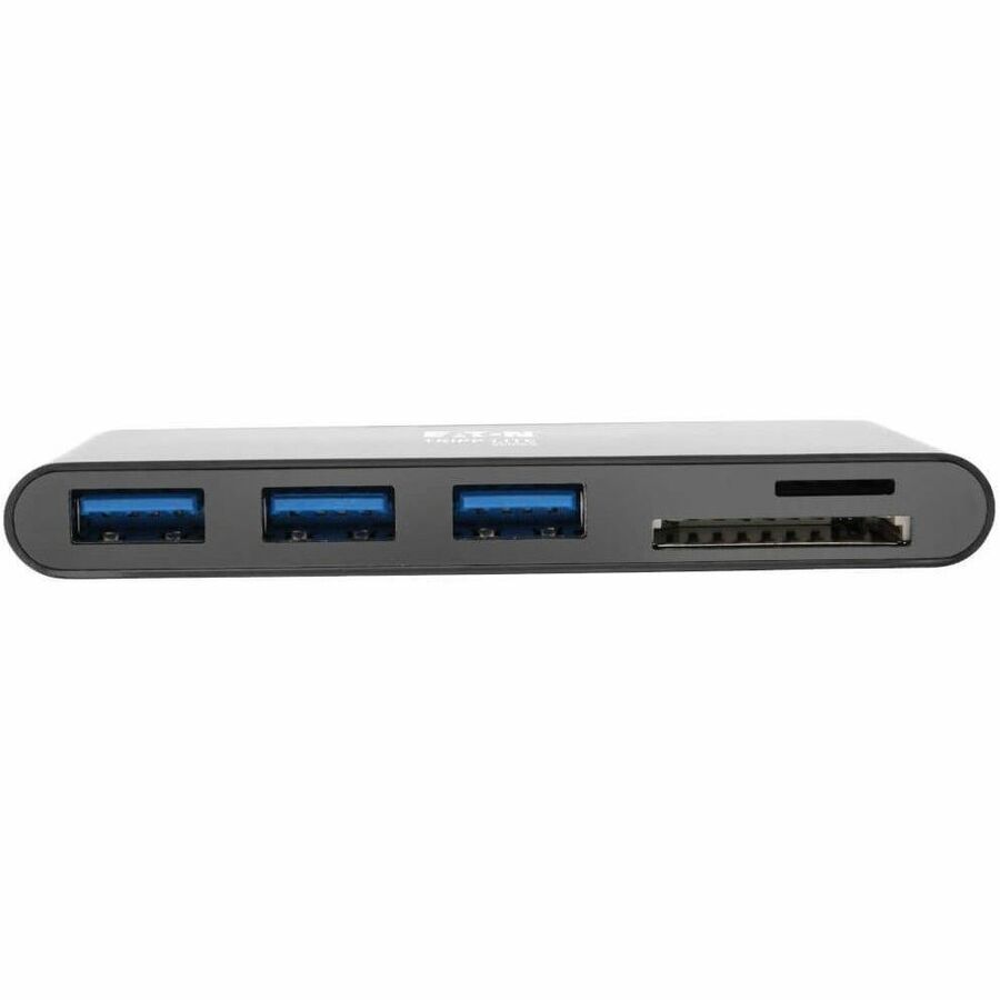 Eaton Tripp Lite Series 3-Port USB-C Hub with Card Reader, USB 3.x (5Gbps) Hub Ports and Card Reader Ports, Black