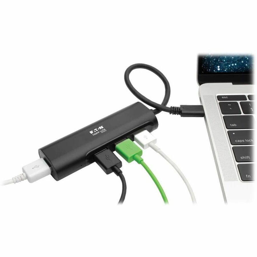 Eaton Tripp Lite Series 4-Port USB-C Hub, USB 3.x (5Gbps), 4x USB-A Ports, Black